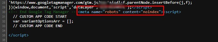 Noindex tag